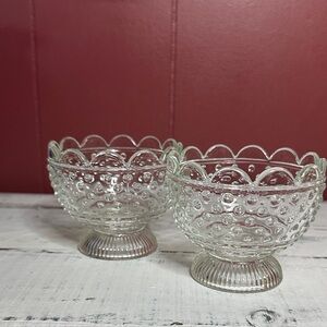 Vintage Hobnail Dessert Dishes